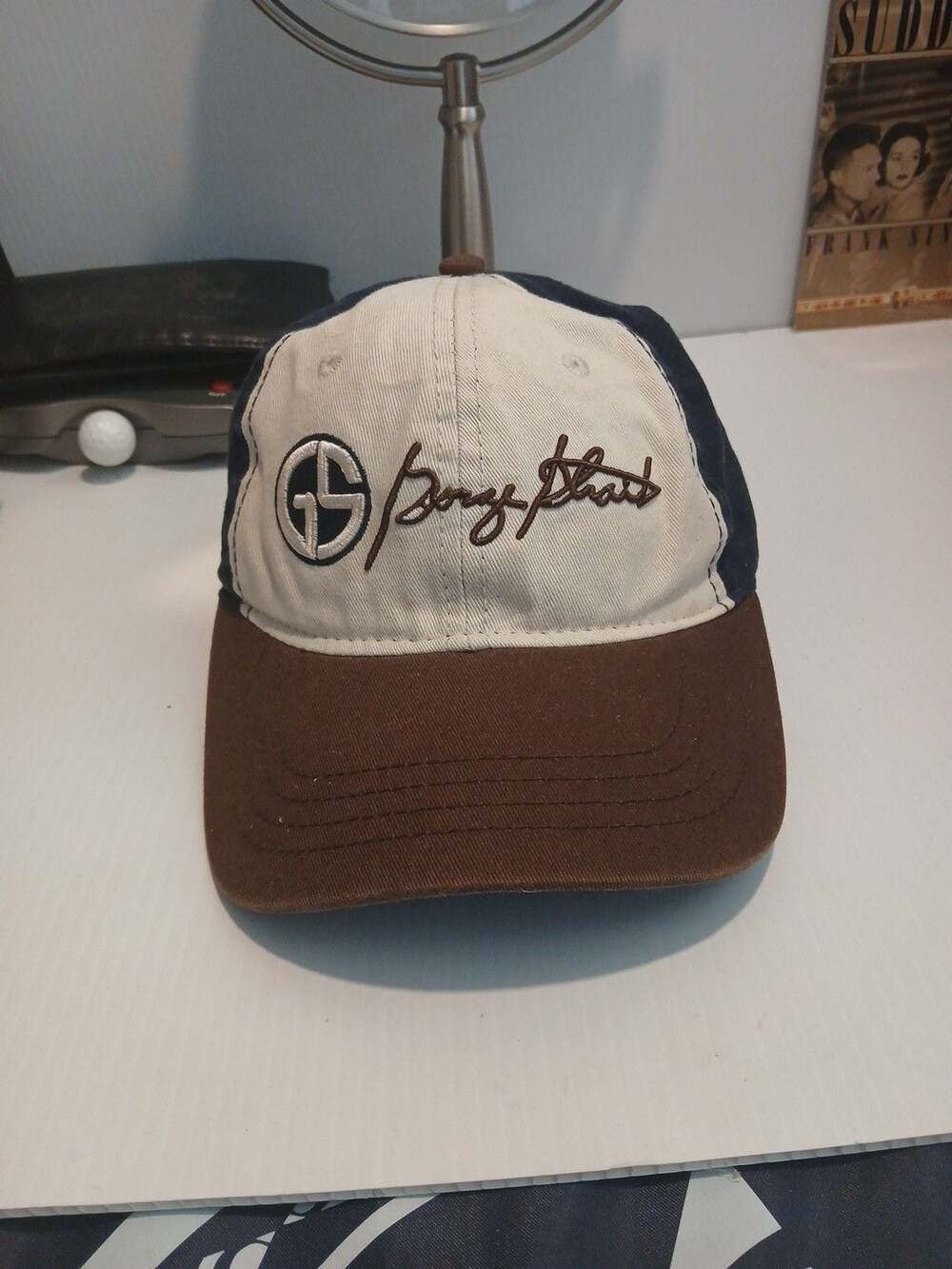 Raggz Cowboy Rides Away Hat Brown Blue Adjustable Baseball Cap